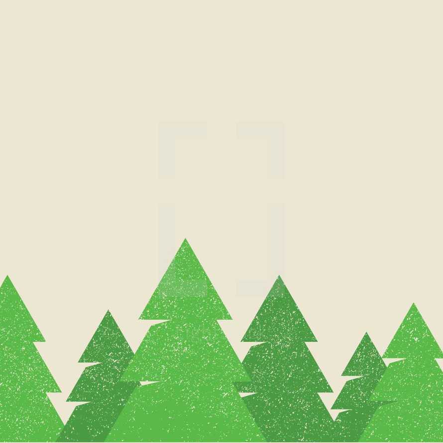 green trees border