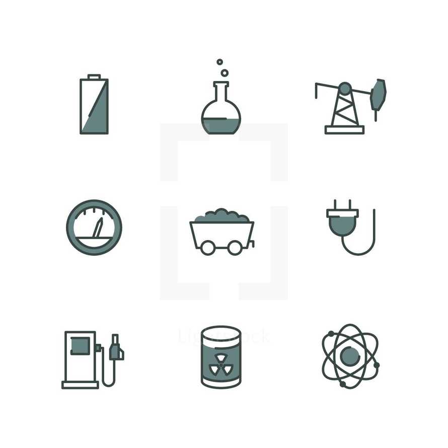 Industrial icon set 
