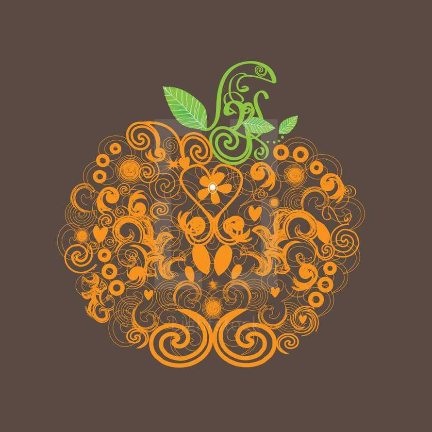 decorative pumpkin icon 