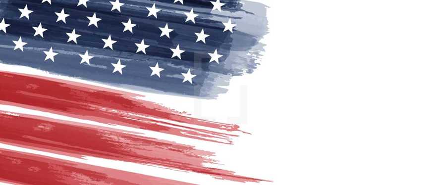 American Flag watercolor 