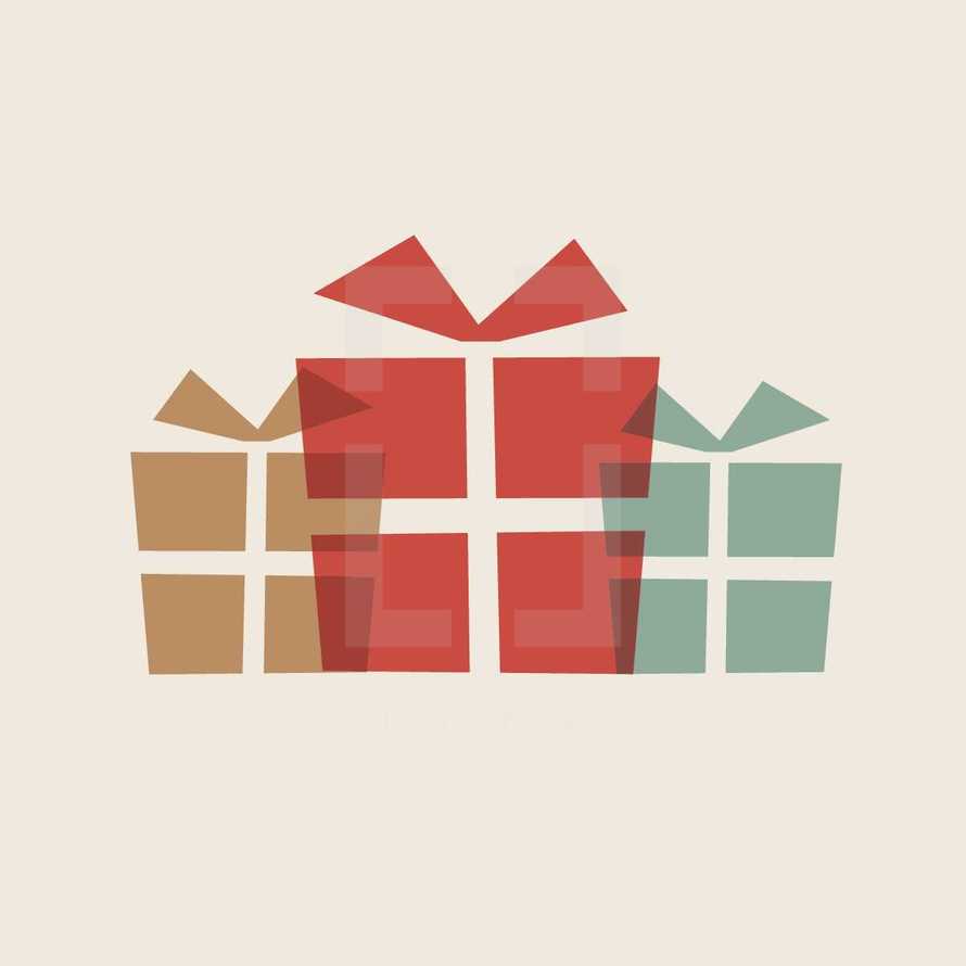 wrapped gifts illustration. 