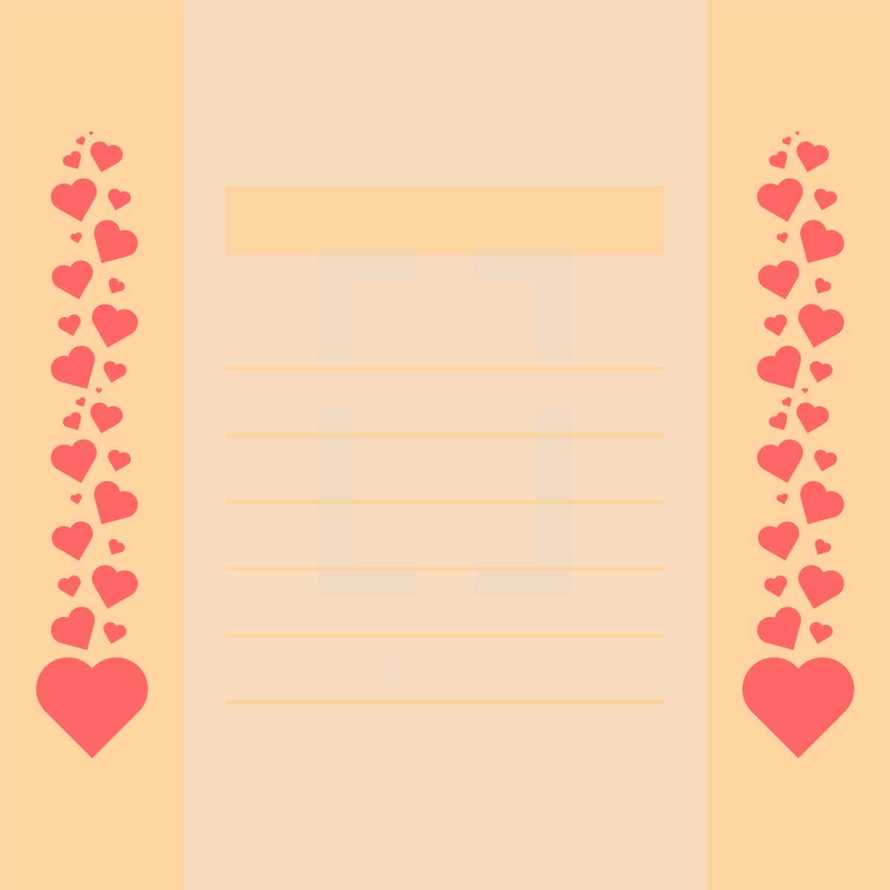 hearts and lined paper 