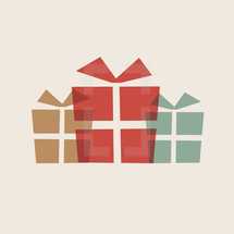 wrapped gifts illustration. 