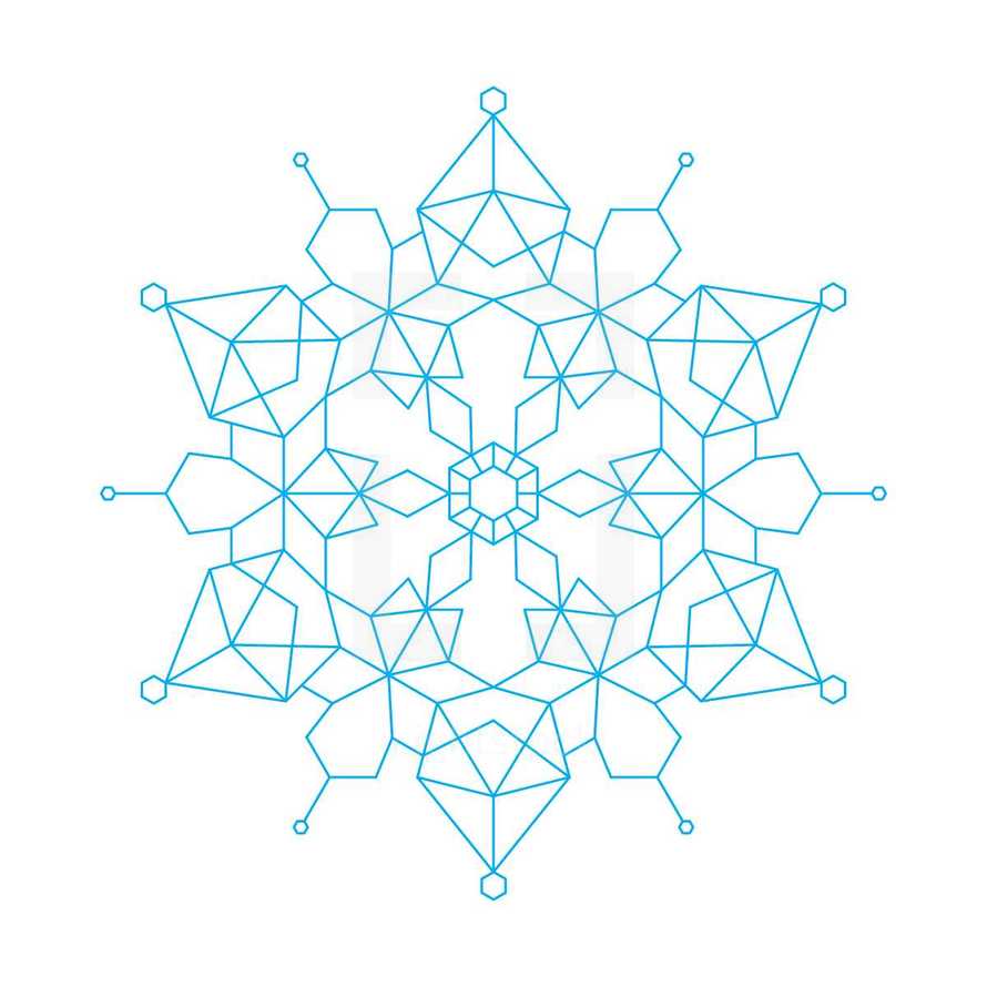 geometric snowflake illustration 
