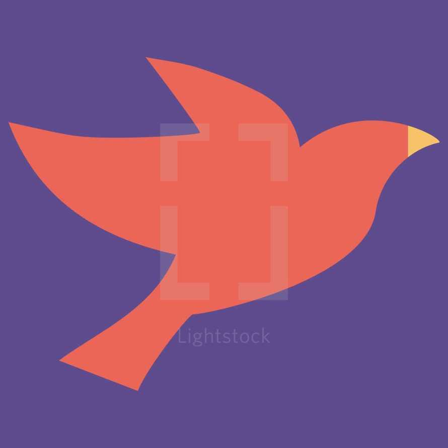 Vector of bird flying, easily scalable, change the colors or use as is. 