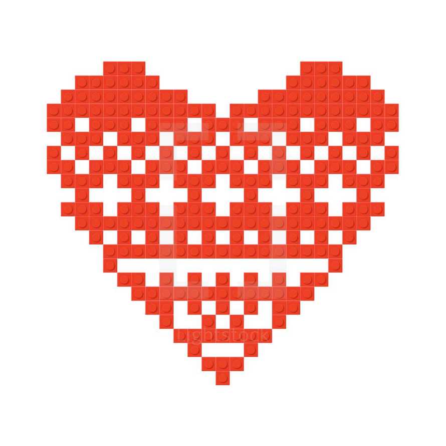 heart in legos 