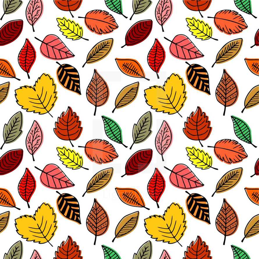 fall leaves pattern background 