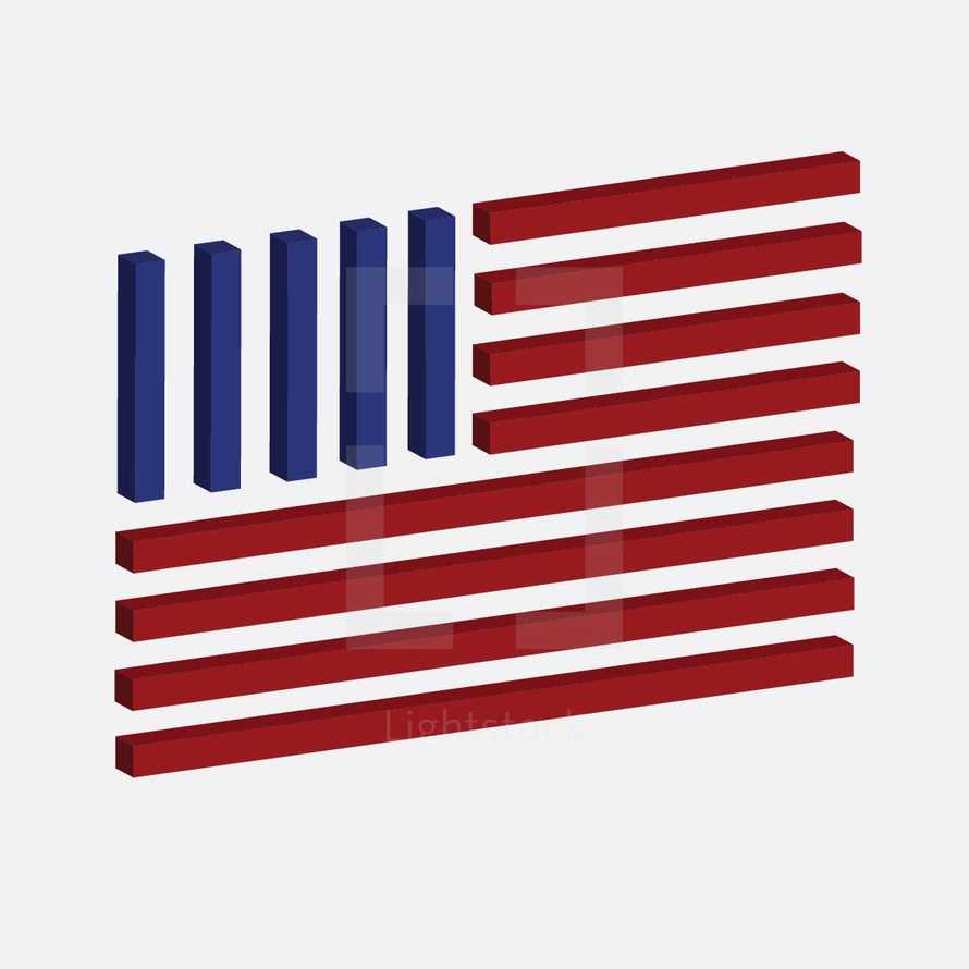 abstract American flag 