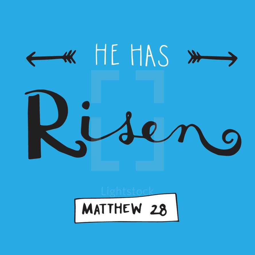He has risen, Matthew 28
