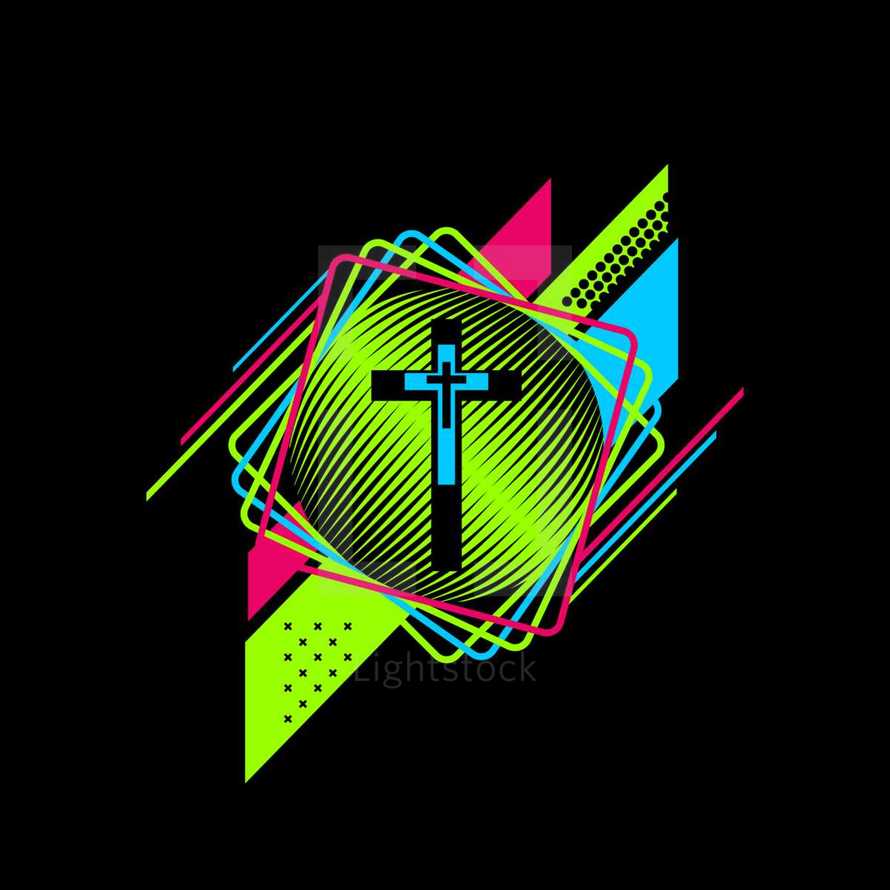 neon cross logo 
