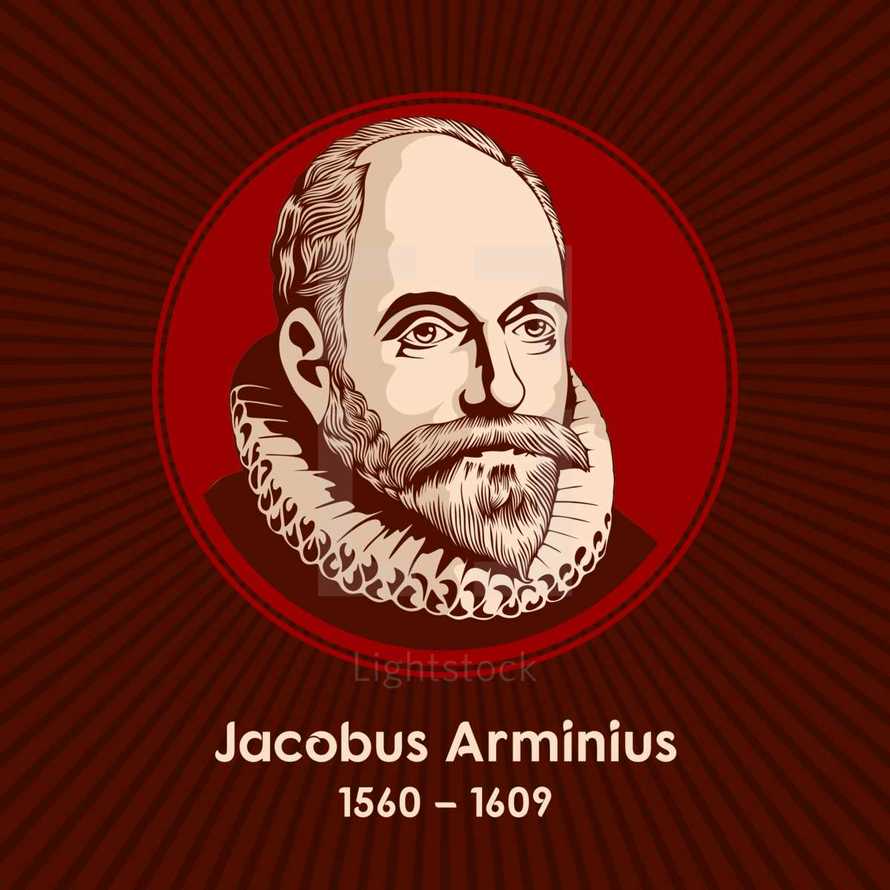 Jacobus Arminius (1560-1609), was a Dutch theologian from the Protestant Reformation period whose views became the basis of Arminianism. He served from 1603 as professor in theology at the University of Leiden.