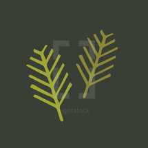 palm frond icons 