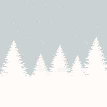 snowy trees winter background 