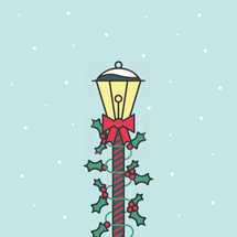 Christmas street lamp