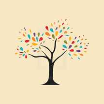 colorful tree icon