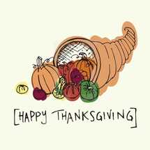Happy Thanksgiving cornucopia 