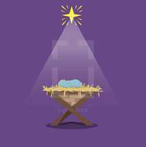 This is a simple illustration of baby Jesus in the manger. Perfect for any reminder for Christmas time.
