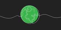 green globe icon with lines 