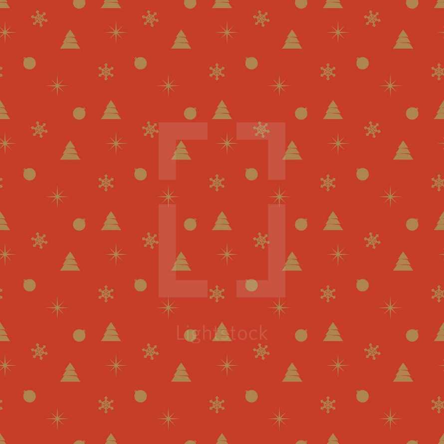 Christmas red and gold pattern 
