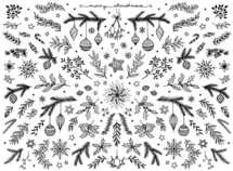 Christmas floral pattern 