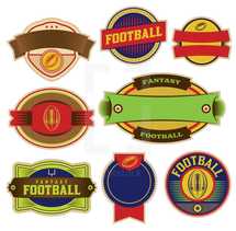football and fantasy football badges 
