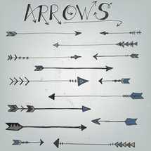 hand drawn arrows 