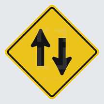 two way traffic sign 