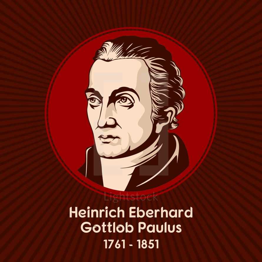 Heinrich Eberhard Gottlob Paulus (1761 - 1851) was a German theologian and critic of the Bible. He is known as a rationalist who offered natural explanations for the biblical miracles of Jesus.

