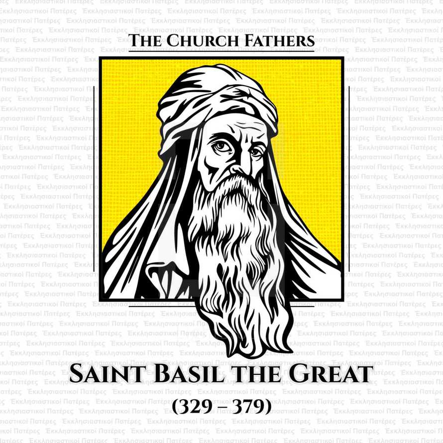 The church fathers. Saint Basil the Great (329 - 379), was the bishop of Caesarea Mazaca in Cappadocia, Asia Minor. He was an influential theologian who supported the Nicene Creed and opposed the heresies of the early Christian church.