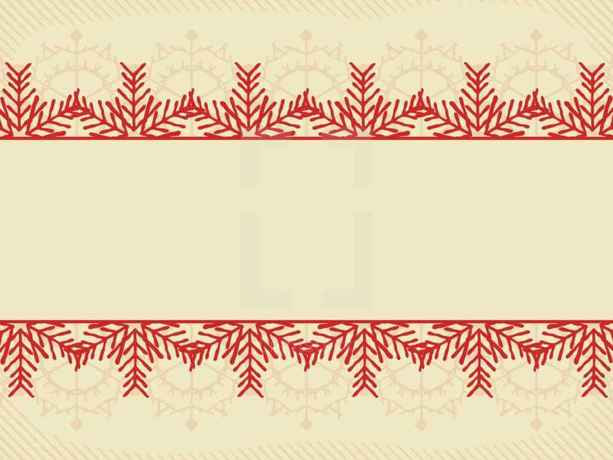 Christmas background with red snowflake border 
