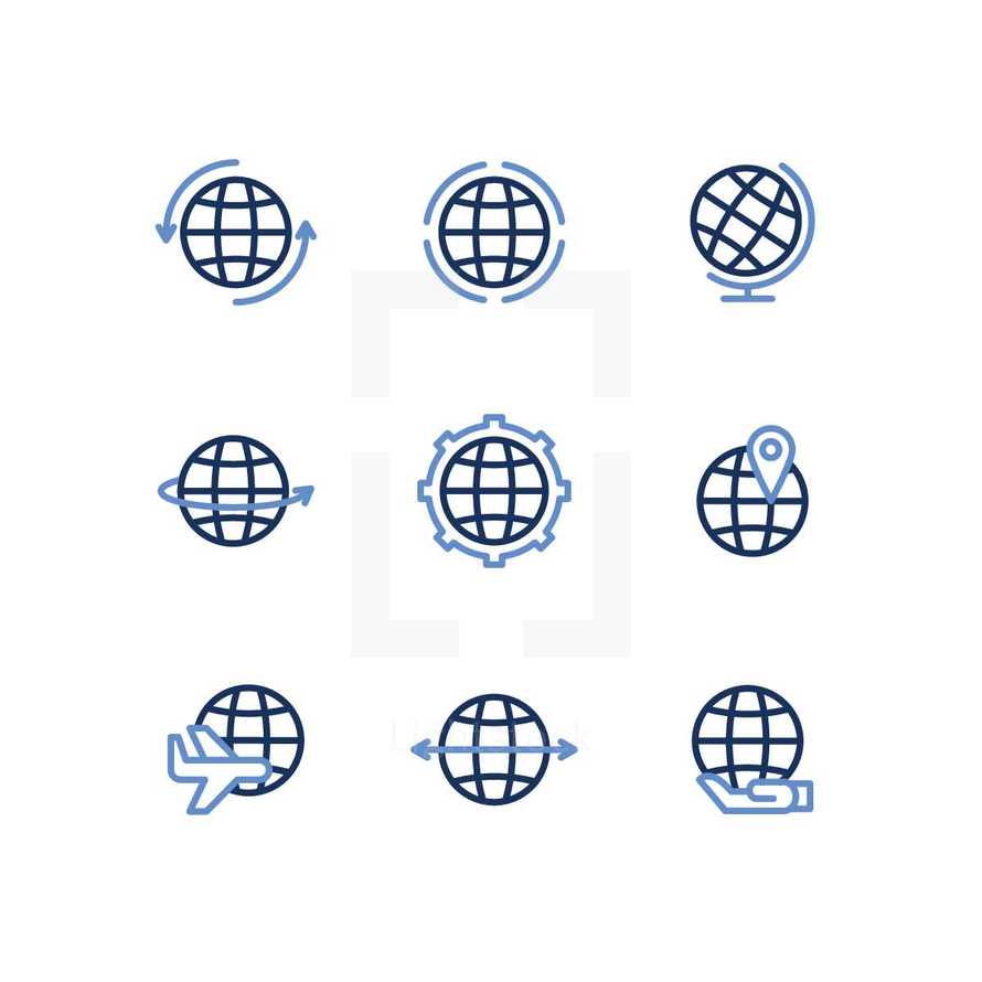globe icons 