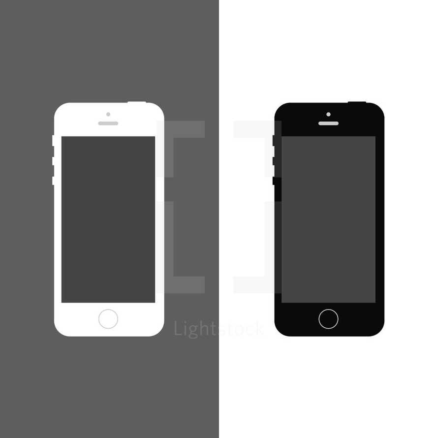 flat cell phone illustration.
