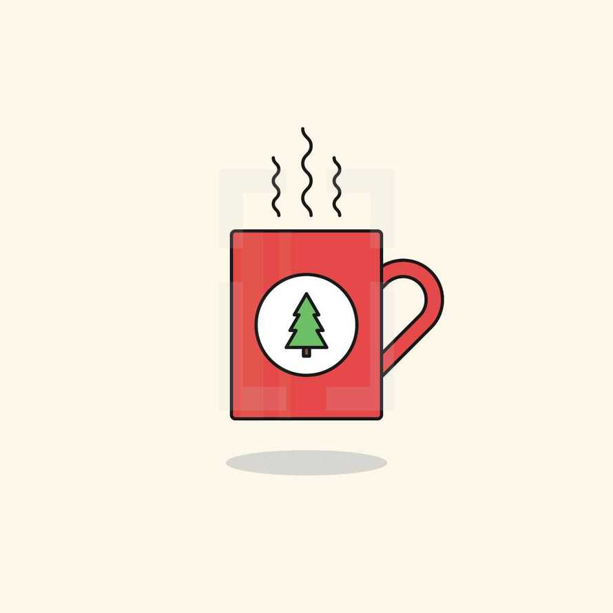 steaming Christmas mug 