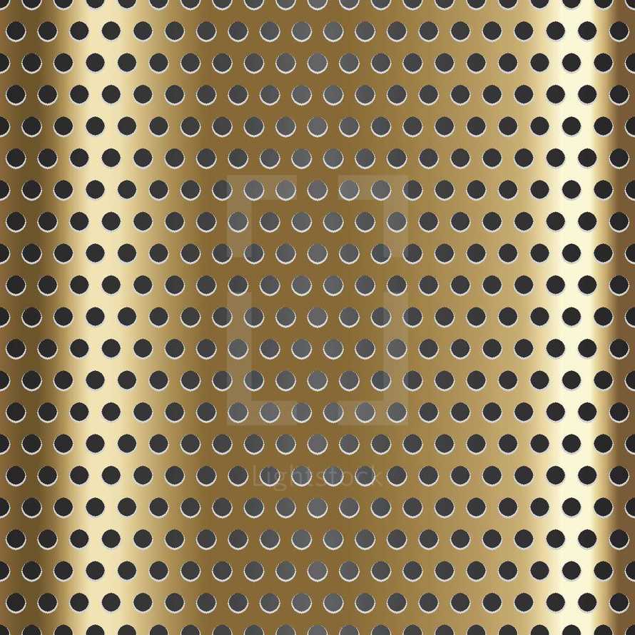 brass punched metal background 