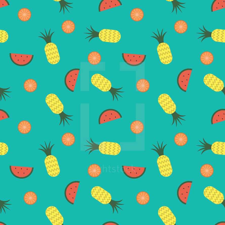 tropical fruit pattern. 