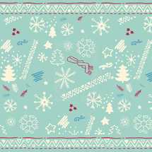 winter and Christmas pattern background 