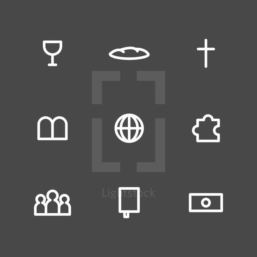 communion and church icons 