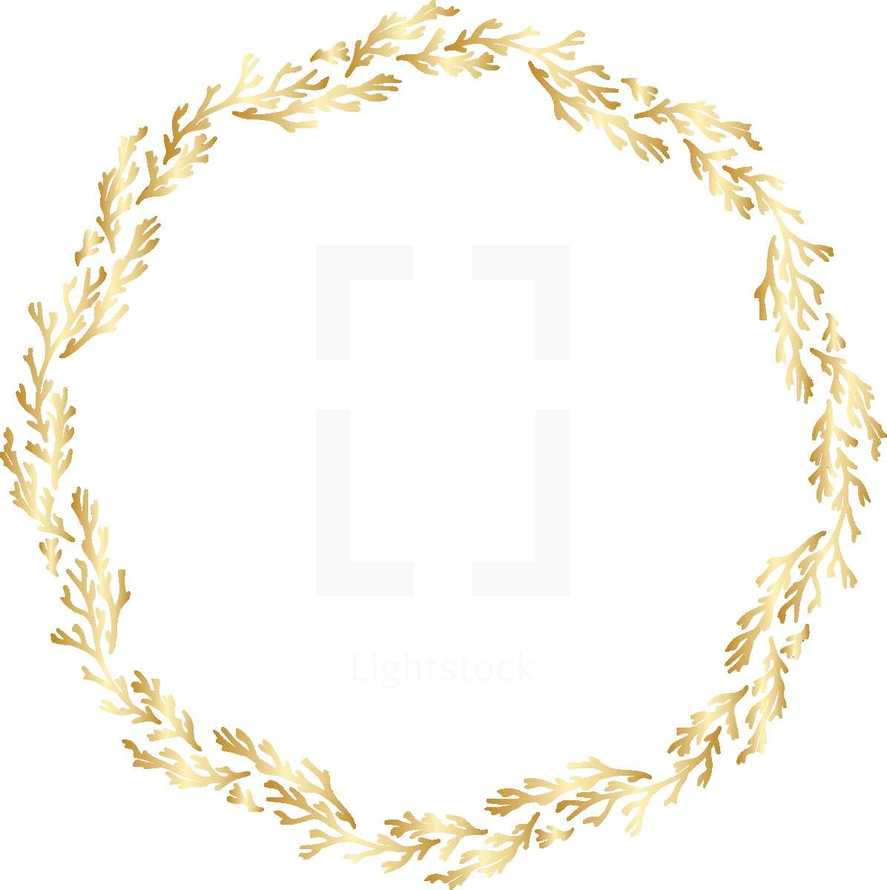 gold wreath 