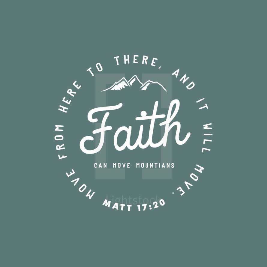Faith Can move mountains badge 