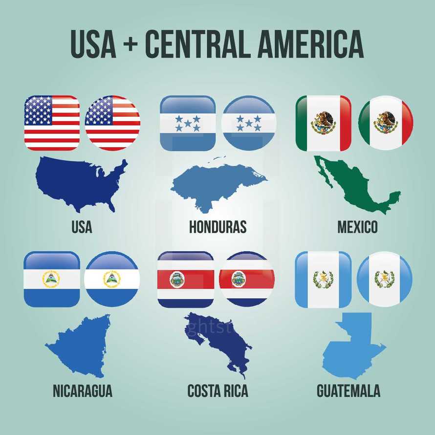 USA, Mexico, and Central American countries 