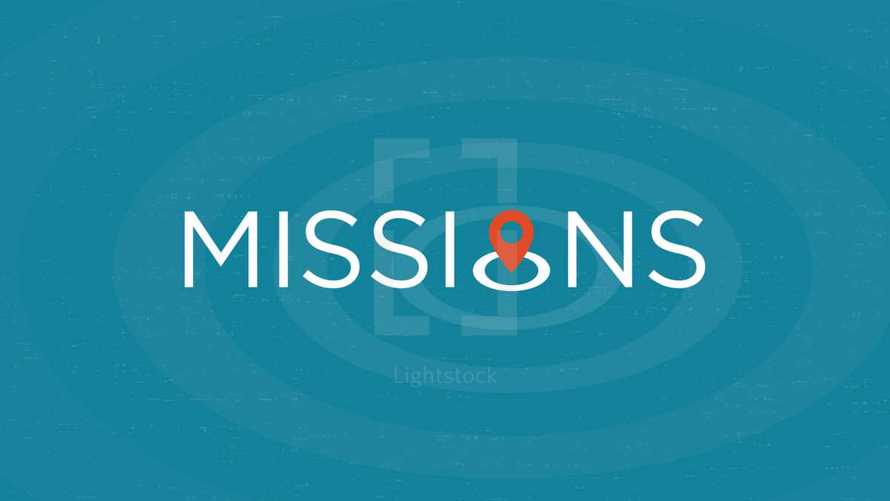 missions word with location icon