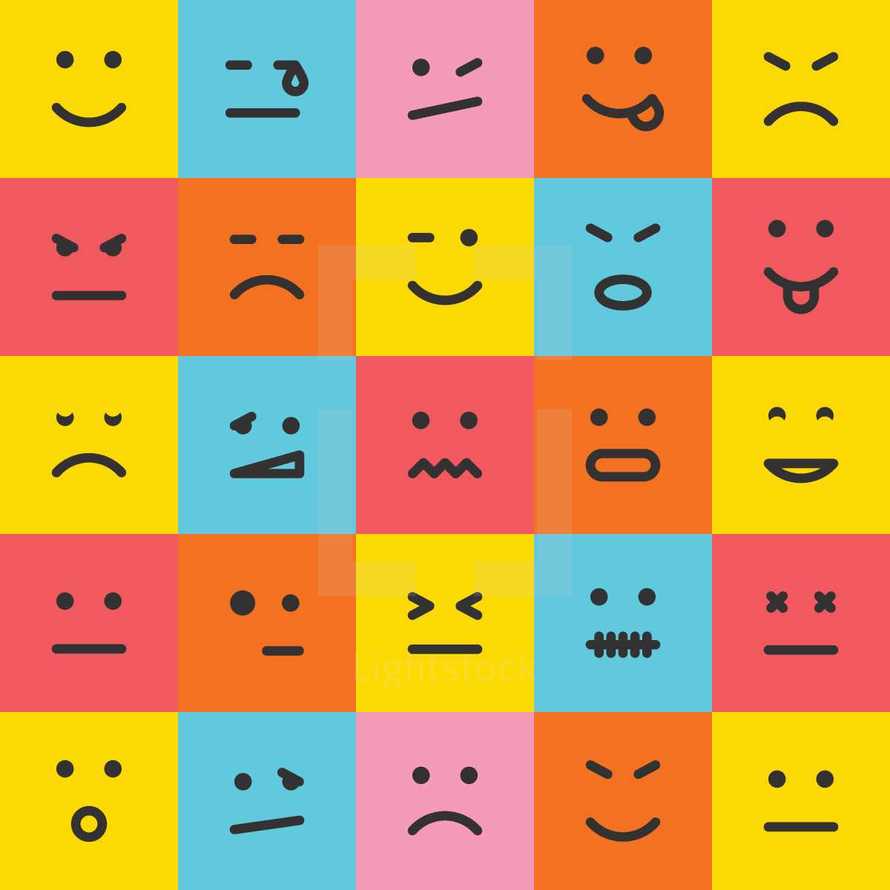 square emotion icons