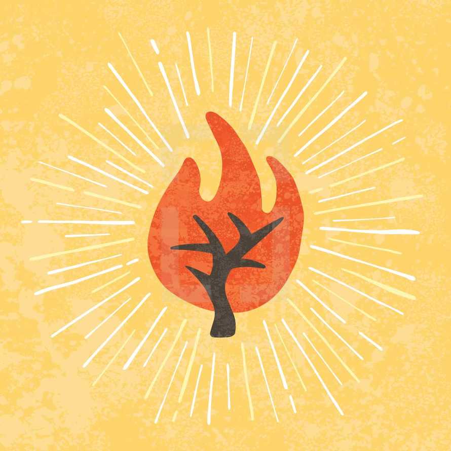 Burning bush illustration
