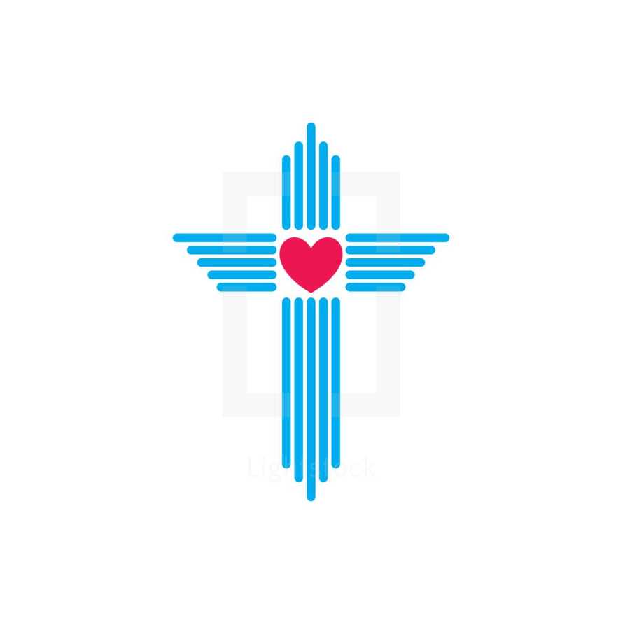 cross and heart icon