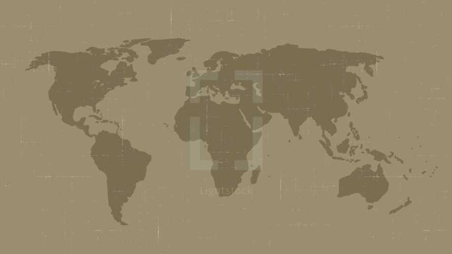 brown world map background