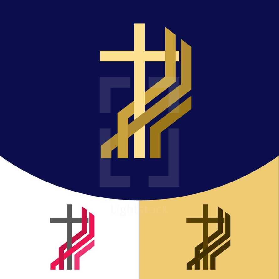 abstract cross logo 