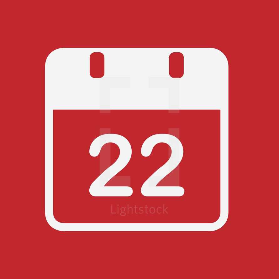 22 calendar date 