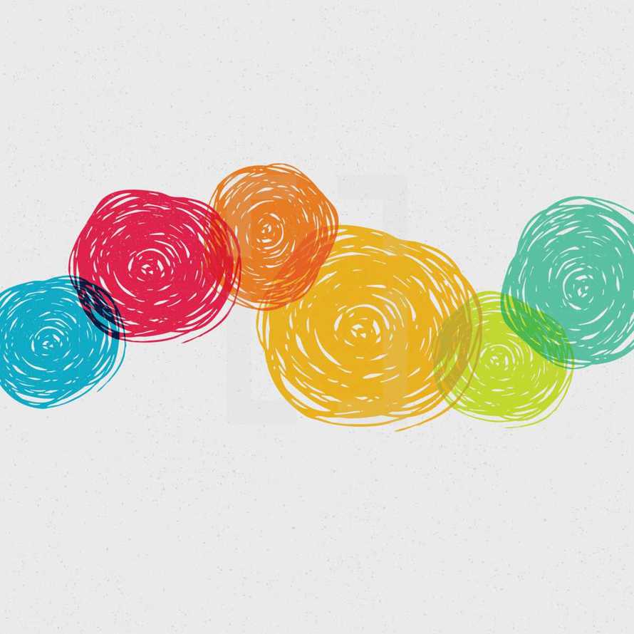 colorful circles on a white background 