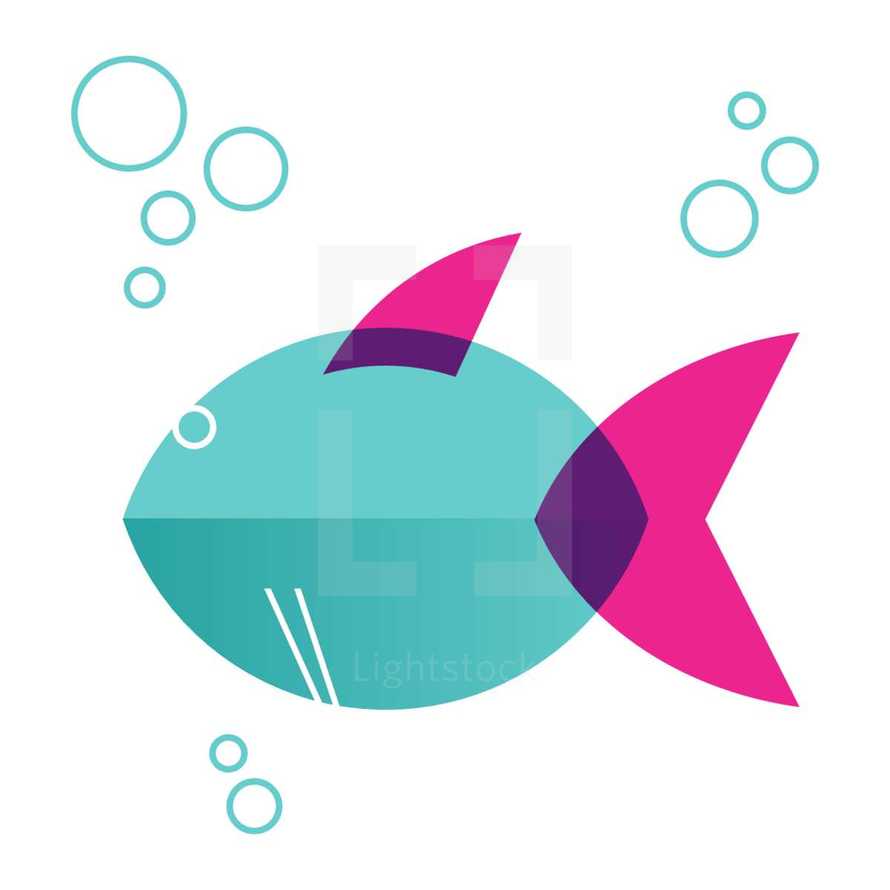Fish bubbles — Design element — Lightstock