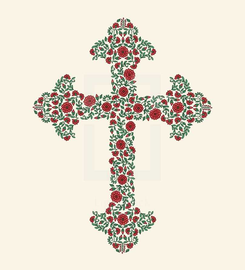 floral cross 